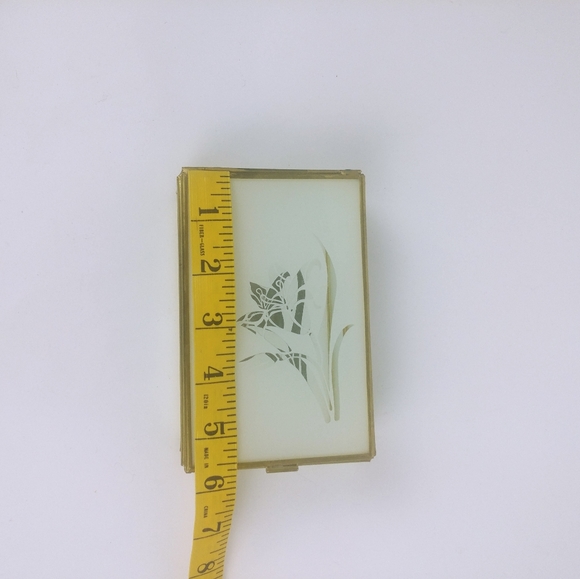 Vintage Storage & Organization Vintage Rectangular Etched Glass